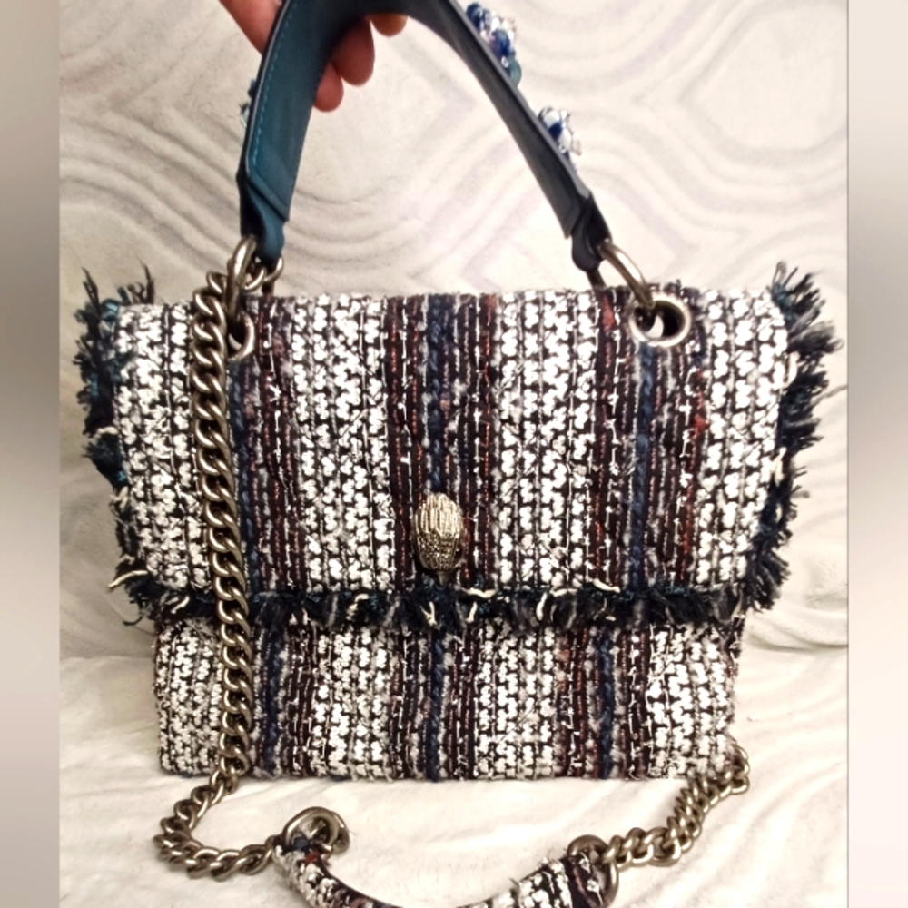 Kurt Geiger Multicolor Tweed Shoulder Bag. Large